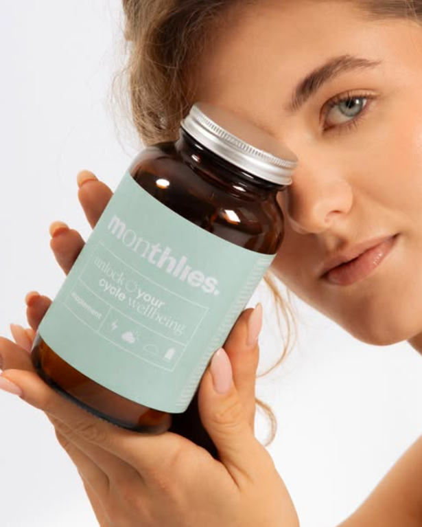 Women’s health expert-designed Monthlies supplement, formulated for menstrual relief and overall wellness