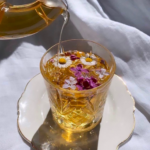 Free Spirit Crazy Diamond tea blend arranged in a calming ritual setting